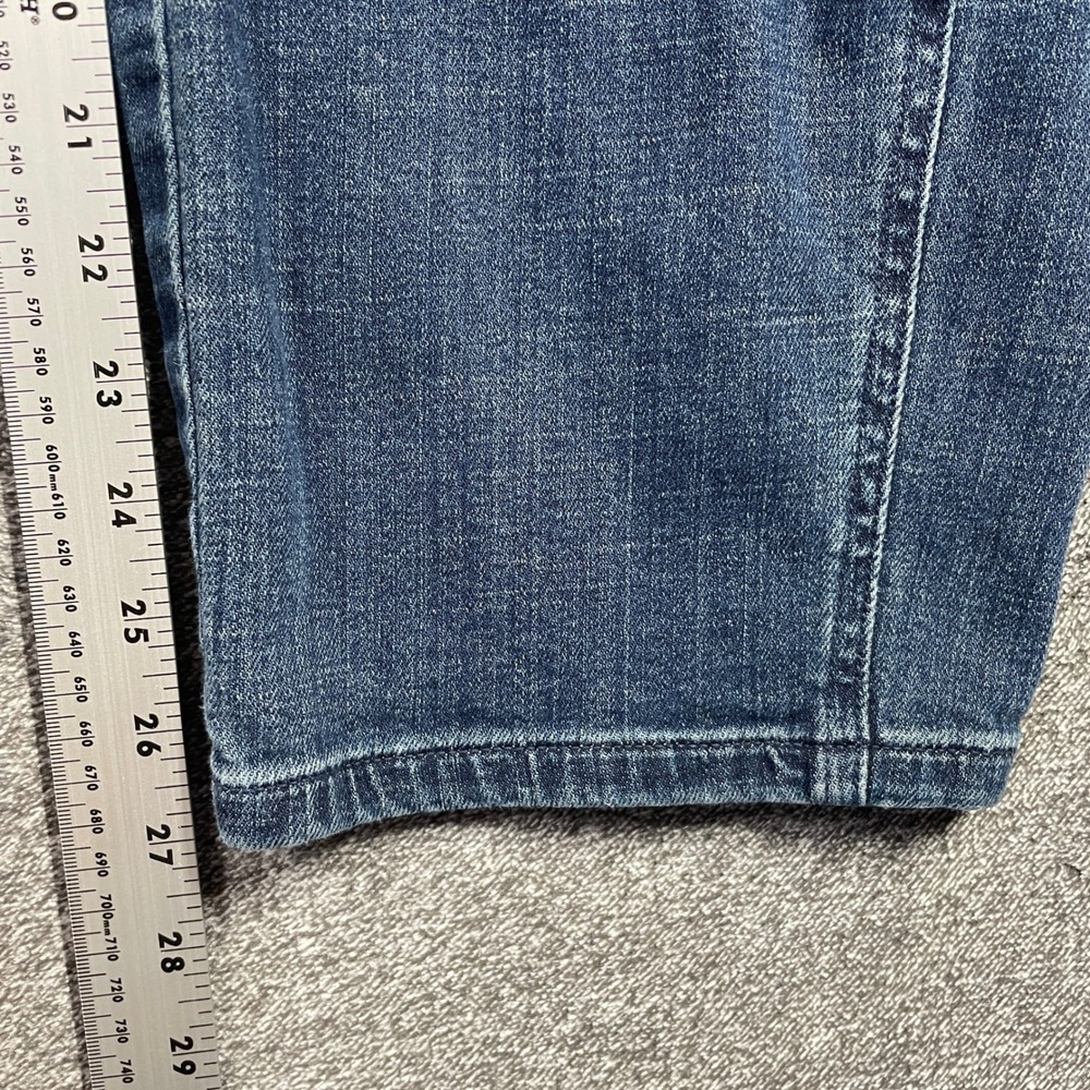 Eileen Fisher Womens Organic Cotton Seam Detail Tapered Jeans Blue Denim 14 - Picture 7 of 7